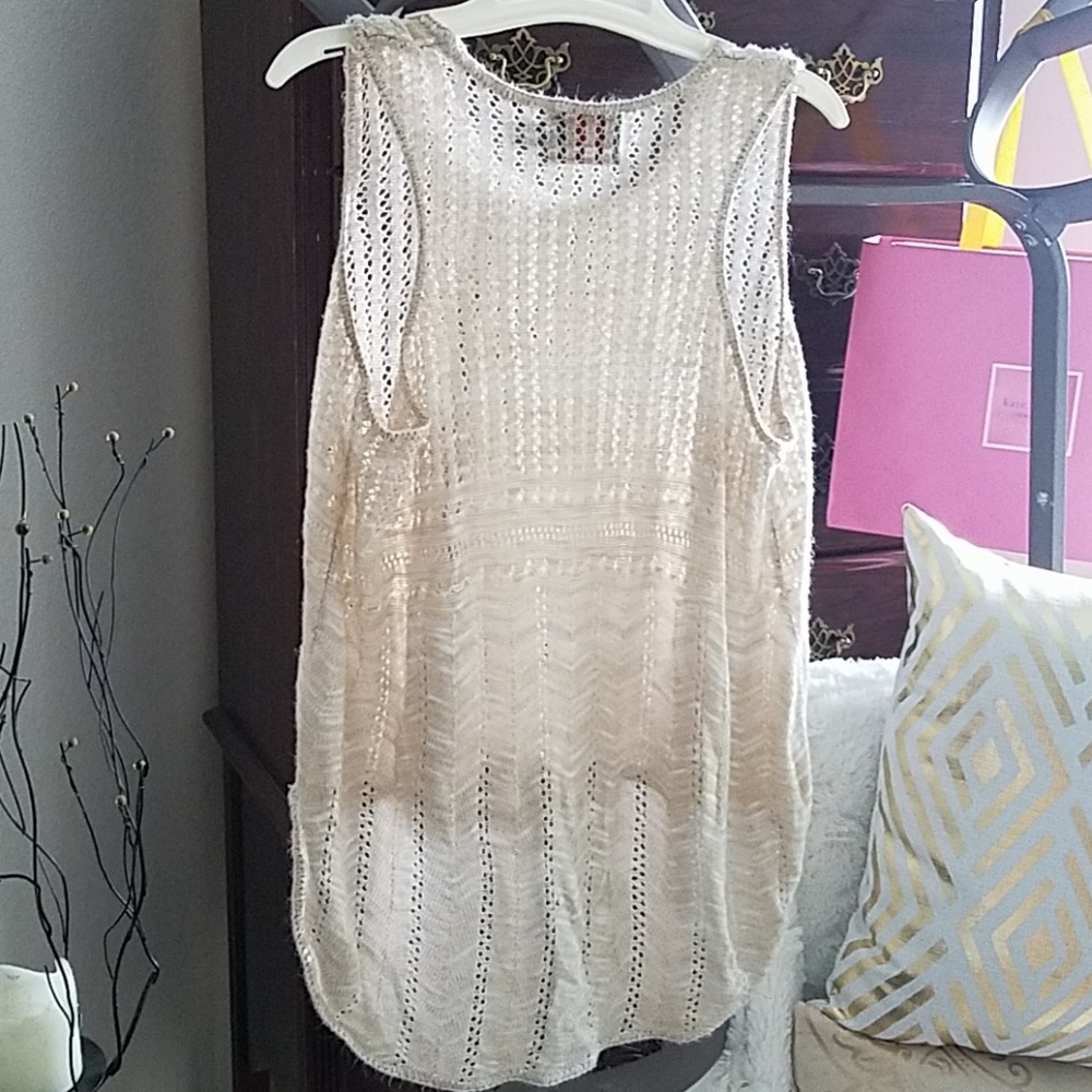 Small knit texture high low blouse - Picture 3 of 4